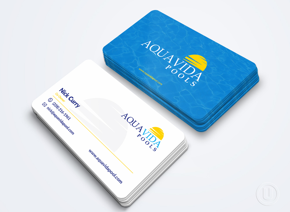 AquaVida Pools logo design by Ulid