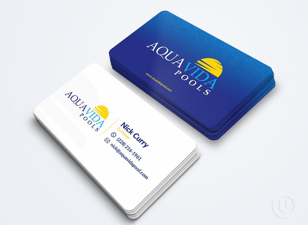 AquaVida Pools logo design by Ulid