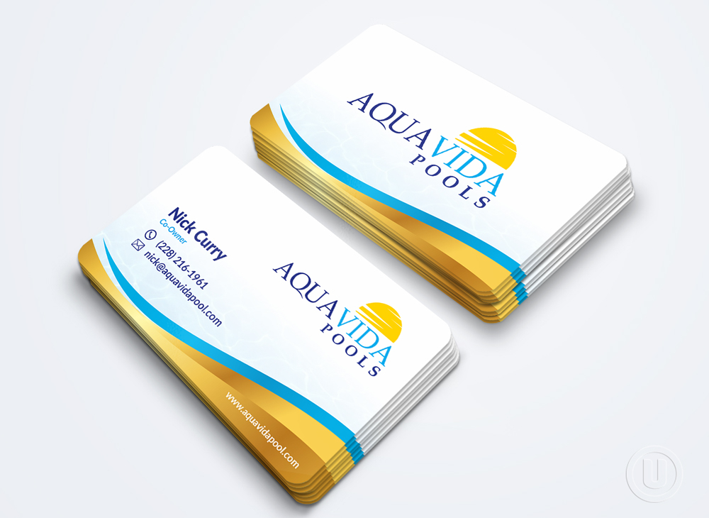 AquaVida Pools logo design by Ulid