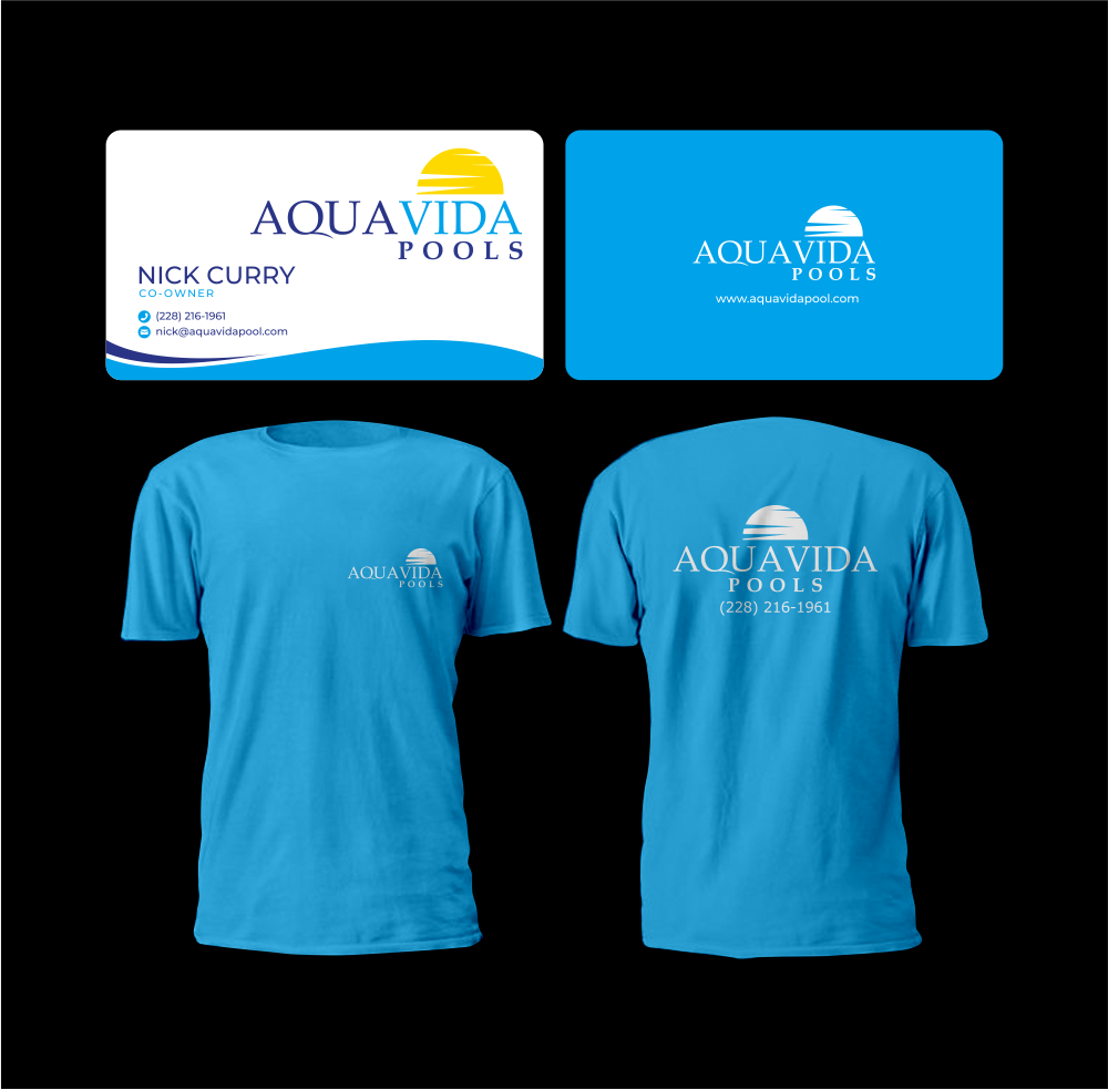 AquaVida Pools logo design by mutafailan