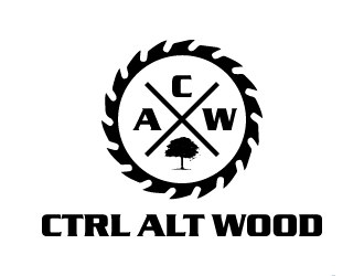 ctrl alt wood logo design by pilKB