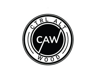 ctrl alt wood logo design by DreamCather