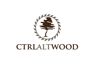 ctrl alt wood logo design by Marianne