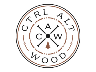 ctrl alt wood logo design by akilis13