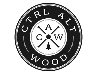 ctrl alt wood logo design by akilis13