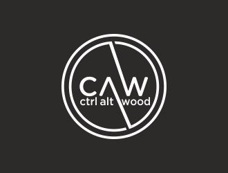 ctrl alt wood logo design by Mahrein