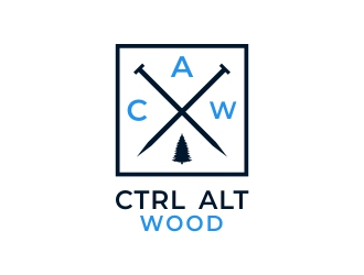 ctrl alt wood logo design by DMC_Studio