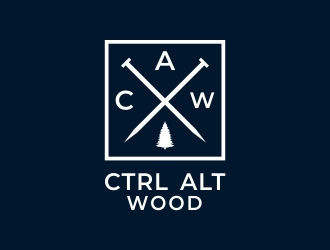 ctrl alt wood logo design by DMC_Studio