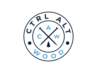 ctrl alt wood logo design by DMC_Studio