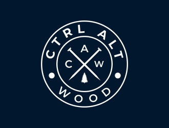 ctrl alt wood logo design by DMC_Studio