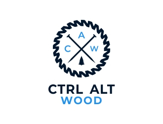 ctrl alt wood logo design by DMC_Studio