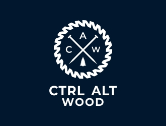 ctrl alt wood logo design by DMC_Studio