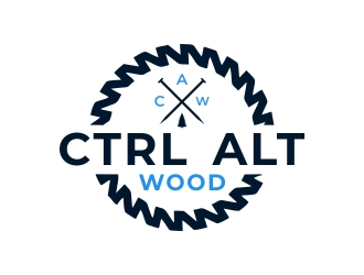 ctrl alt wood logo design by DMC_Studio