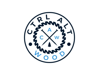 ctrl alt wood logo design by DMC_Studio