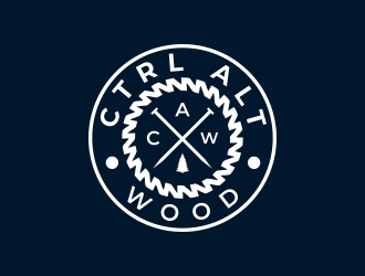 ctrl alt wood logo design by DMC_Studio