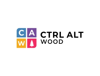 ctrl alt wood logo design by DMC_Studio