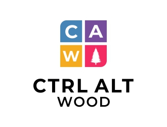 ctrl alt wood logo design by DMC_Studio