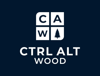 ctrl alt wood logo design by DMC_Studio