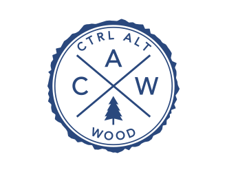 ctrl alt wood logo design by Cekot_Art