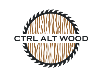 ctrl alt wood logo design by GassPoll