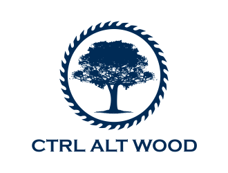 ctrl alt wood logo design by GassPoll