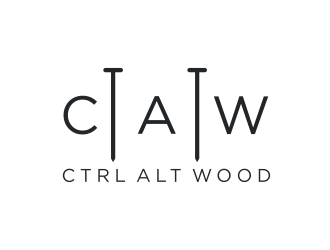 ctrl alt wood logo design by GassPoll