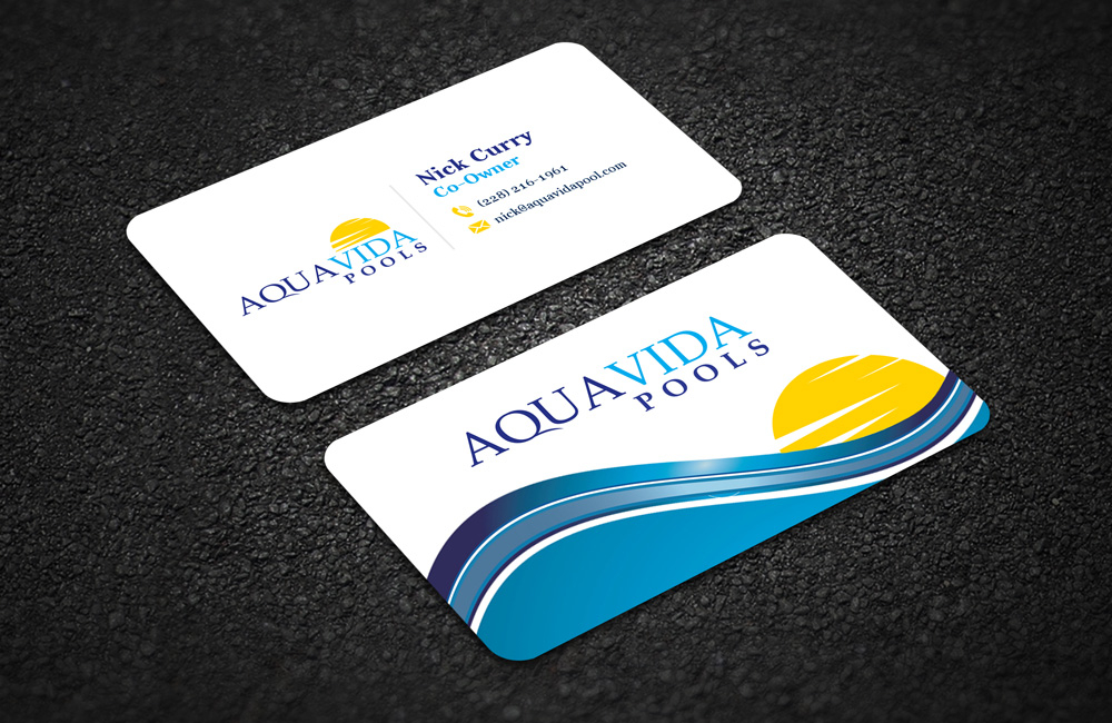 AquaVida Pools logo design by grea8design