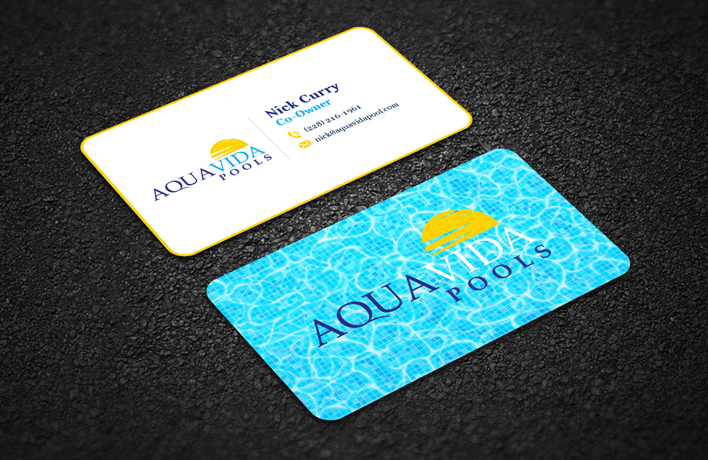 AquaVida Pools logo design by grea8design