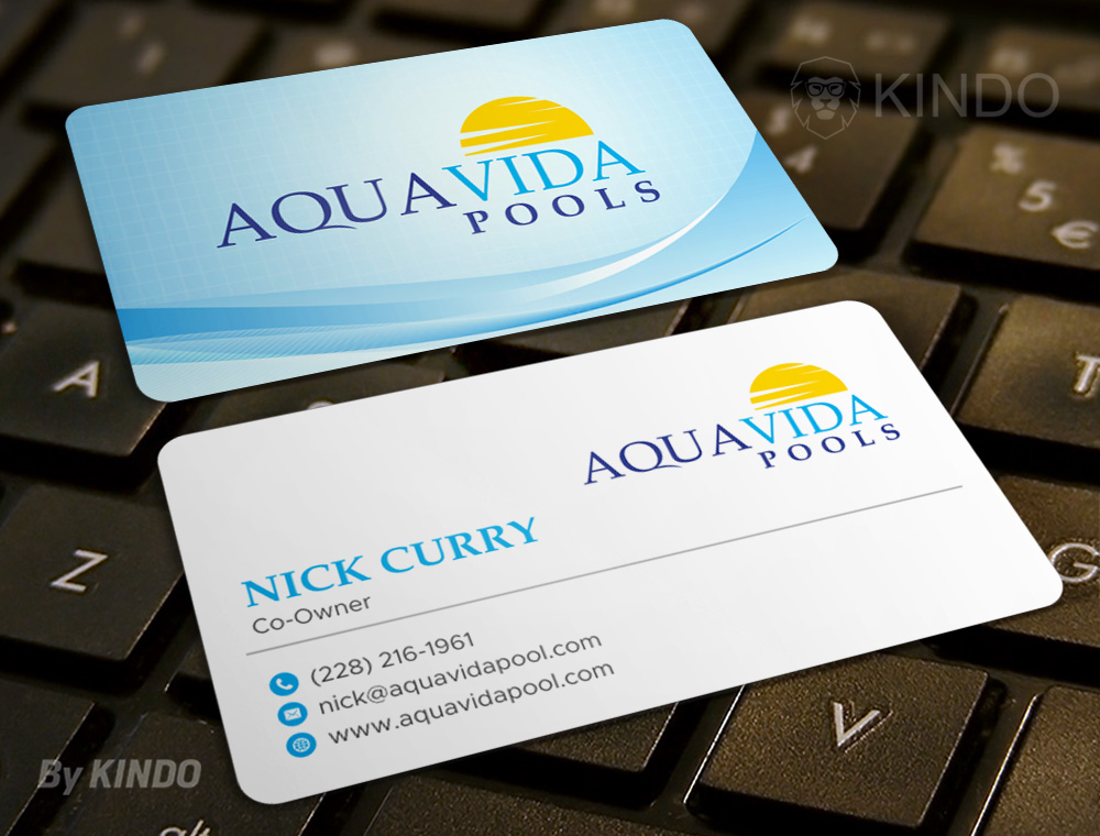 AquaVida Pools logo design by Kindo