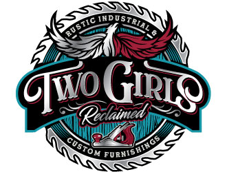 Two Girls Reclaimed logo design by REDCROW