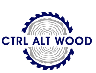 ctrl alt wood logo design by PMG