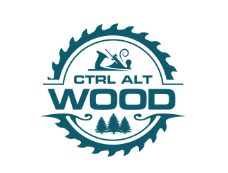 ctrl alt wood logo design by adm3