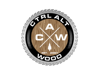 ctrl alt wood logo design by xorn