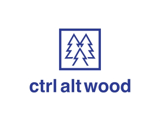 ctrl alt wood logo design by Alfatih05