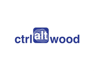 ctrl alt wood logo design by Alfatih05