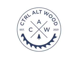 ctrl alt wood logo design by Gopil