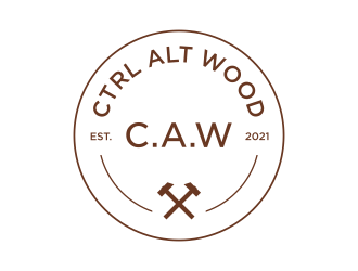 ctrl alt wood logo design by Gopil