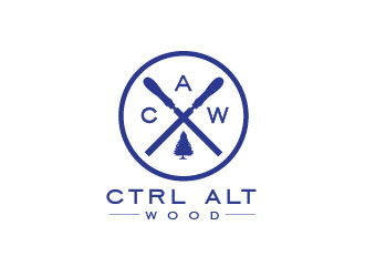 ctrl alt wood logo design by usef44