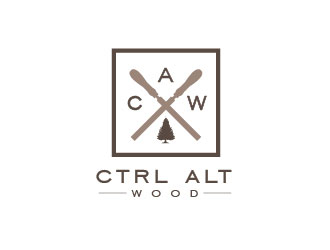 ctrl alt wood logo design by usef44