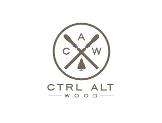 ctrl alt wood logo design by usef44