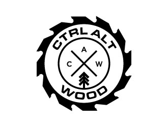 ctrl alt wood logo design by bernard ferrer