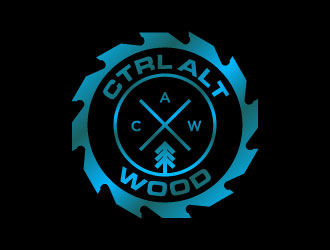 ctrl alt wood logo design by bernard ferrer