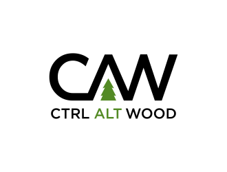 ctrl alt wood logo design by Gopil