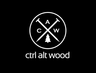 ctrl alt wood logo design by kunejo