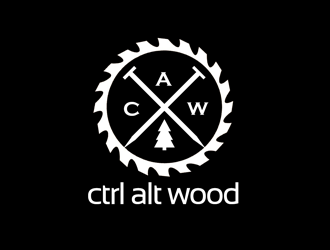 ctrl alt wood logo design by kunejo