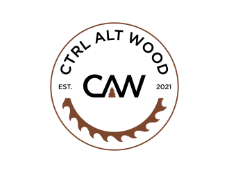 ctrl alt wood logo design by Gopil