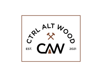 ctrl alt wood logo design by Gopil