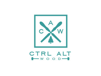 ctrl alt wood logo design by usef44