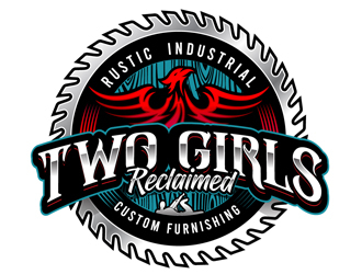 Two Girls Reclaimed logo design by DreamLogoDesign