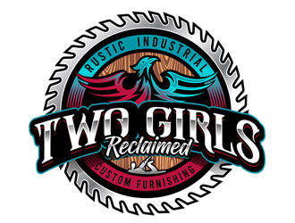 Two Girls Reclaimed logo design by DreamLogoDesign